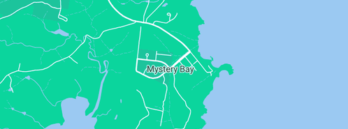 Map showing the location of Oakleigh Holiday Farm in Mystery Bay, NSW 2546