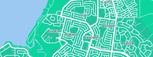 Map showing the location of Nakara Park in Nakara, NT 810