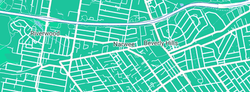 Map showing the location of Bennett K in Narwee, NSW 2209