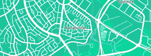 Map showing the location of Dream Danz Studios in Narrabundah, ACT 2604
