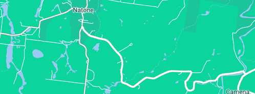 Map showing the location of Natone Primary School in Natone, TAS 7321