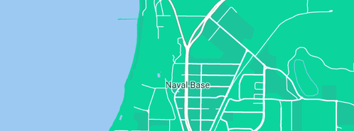 Map showing the location of Electrical Distributors in Naval Base, WA 6165