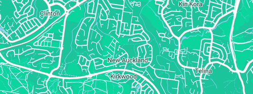 Map showing the location of Carpet & Upholstery Cleaning New Auckland in New Auckland, QLD 4680