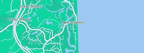 Map showing the location of Byron Audio in New Brighton, NSW 2483