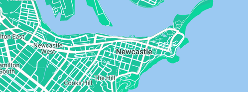 Map showing the location of Police Credit Union (NSW) in Newcastle, NSW 2300
