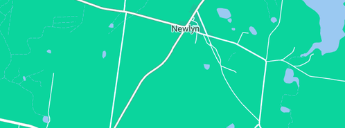 Map showing the location of Newlyn Antiques & Cottage Garden Nursery in Newlyn, VIC 3364