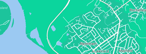Map showing the location of Bettatv in Newnham, TAS 7248
