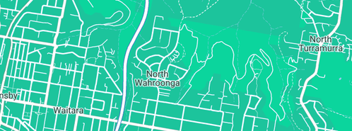 Map showing the location of Eric Evans Park in North Wahroonga, NSW 2076