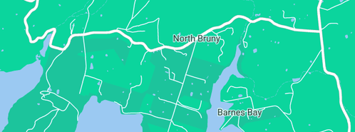 Map showing the location of The Tree House in North Bruny, TAS 7150