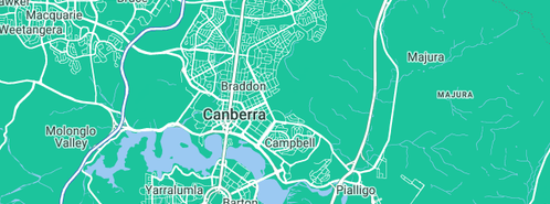 Map showing the location of Tricity in North Canberra ACT