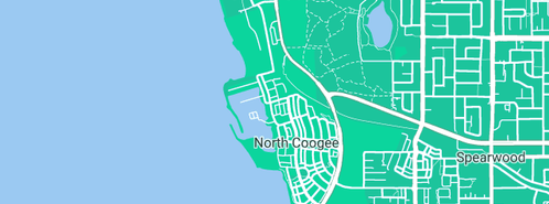 Map showing the location of Form Apartments by Match in North Coogee, WA 6163