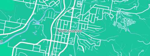 Map showing the location of Alan Graham's Caravans & RVs in North Gosford, NSW 2250