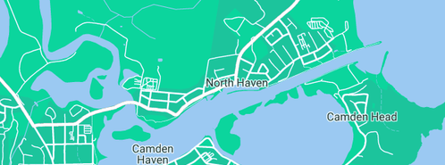 Map showing the location of Porters David Spokes Mechanical Repairs in North Haven, NSW 2443