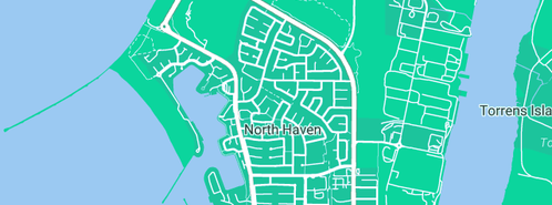 Map showing the location of Absolutely Farrbulous Yacht Charters in North Haven, SA 5018