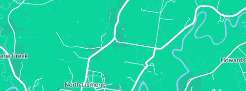 Map showing the location of Lismore Freight Services Pty Ltd in North Lismore, NSW 2480