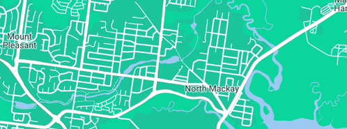 Map showing the location of NQBE Business Centre in North Mackay, QLD 4740