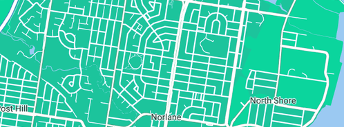 Map showing the location of Donnybrook Mowers in Norlane, VIC 3214