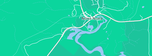 Map showing the location of Nowa Nowa Primary School in Nowa Nowa, VIC 3887