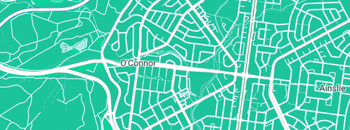 Map showing the location of Tom's Trash Paks in O'Connor, ACT 2602