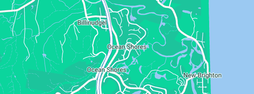 Map showing the location of Adam The Computer Guy in Ocean Shores, NSW 2483