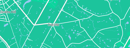 Map showing the location of Kitchen Renovation Hills District in Oakville, NSW 2765