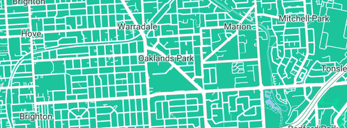 Map showing the location of Vodafone Digicall in Oaklands Park, SA 5046