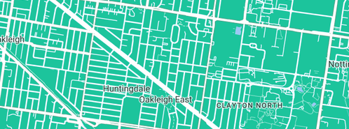 Map showing the location of Techaroo in Oakleigh East, VIC 3166