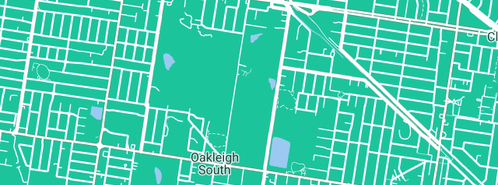 Map showing the location of Oakleigh Sheltered Workshop in Oakleigh South, VIC 3167