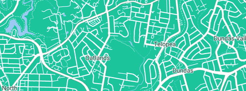 Map showing the location of Blox Projects in Oatlands, NSW 2117