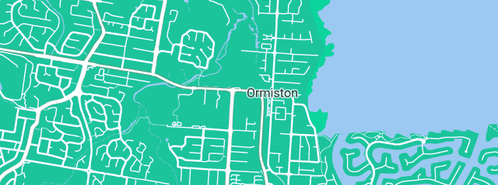 Map showing the location of Rapid Tune Cleveland in Ormiston, QLD 4160
