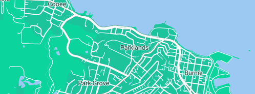 Map showing the location of Bryan in Parklands, TAS 7320