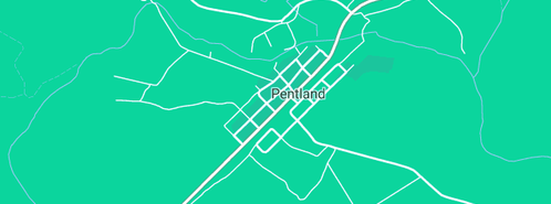 Map showing the location of Pentland Caravan Park in Pentland, QLD 4816