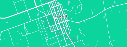 Map showing the location of Bernadette Aiken in Peak Hill, NSW 2869