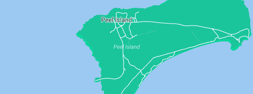 Map showing the location of Chain Banks in Peel Island, QLD 4184