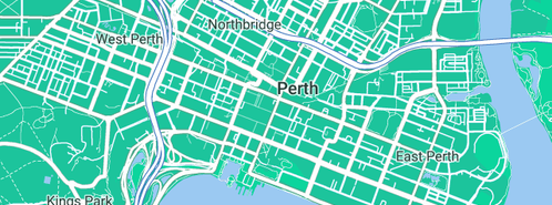 Map showing the location of Essential Inner Health in Perth, WA 6000