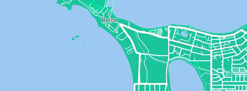 Map showing the location of Cape Peron Car Park in Peron, WA 6168