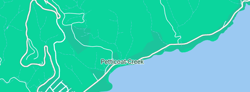 Map showing the location of Kookaburra Wellness Retreat in Petticoat Creek, VIC 3233