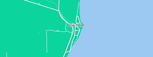 Map showing the location of Pine Point Caravan Park in Pine Point, SA 5571