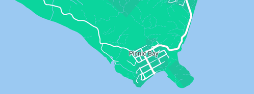 Map showing the location of Travellers Hideaway Budget Accom in Picnic Bay, QLD 4819