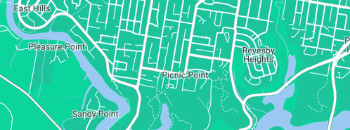 Map showing the location of Sassin Rick Kair in Picnic Point, NSW 2213
