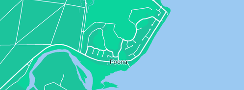 Map showing the location of All Things Timber & Concrete in Poona, QLD 4650