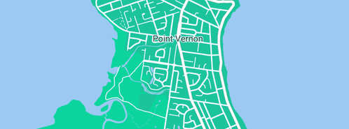Map showing the location of Finesse Wedding and Events  in Point Vernon, QLD 4655