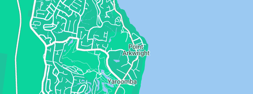 Map showing the location of Rock Health in Point Arkwright, QLD 4573