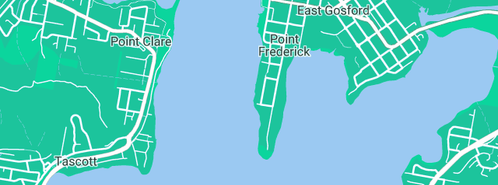 Map showing the location of Montis Ashore in Point Frederick, NSW 2250