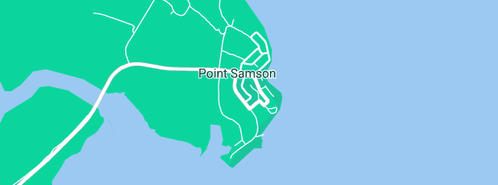 Map showing the location of Point Samson Charter Co in Point Samson, WA 6720