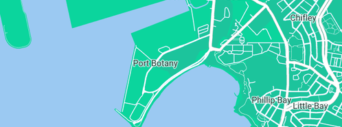 Map showing the location of Maritime Workers Of Aust Credit Union Ltd in Port Botany, NSW 2036