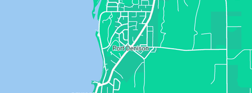Map showing the location of Denison Waterfront in Port Denison, WA 6525