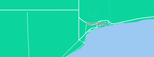 Map showing the location of Port Gibbon Beach Parking in Port Gibbon, SA 5602
