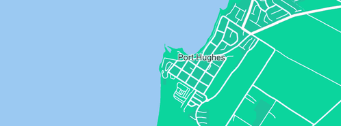 Map showing the location of Port Hughes Accommodation Centre in Port Hughes, SA 5558