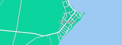 Map showing the location of Port Vincent Caravan Park in Port Vincent, SA 5581